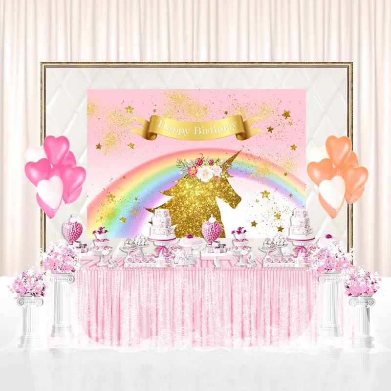 Vinyl Photography Background Happy Birthday Unicorn Gold Star Rainbow Children Fotografia Backgrounds for Photo Studio G-139
Vinyl Photography Background Happy Birthday Unicorn Gold Star Rainbow Children Fotografia Backgrounds for Photo Studio G-139
