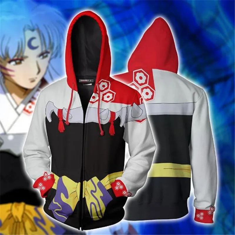 2019New Anime Inuyasha Sesshoumaru Cosplay Costume zipper hoodie Cosplay men and women casual sports sweater
2019New Anime Inuyasha Sesshoumaru Cosplay Costume zipper hoodie Cosplay men and women casual sports sweater