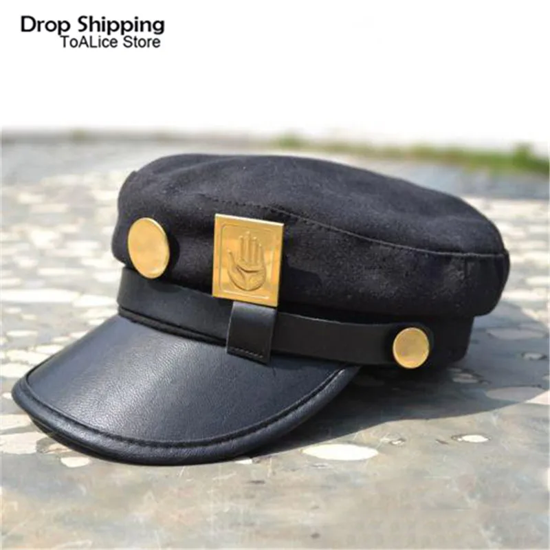 Anime Jo Jo's Bizarre Adventure Cosplay Caps Jotaro Kujo Army Military Flat Cap JO JO Hat + Badges Wholesale Price
Anime Jo Jo's Bizarre Adventure Cosplay Caps Jotaro Kujo Army Military Flat Cap JO JO Hat + Badges Wholesale Price