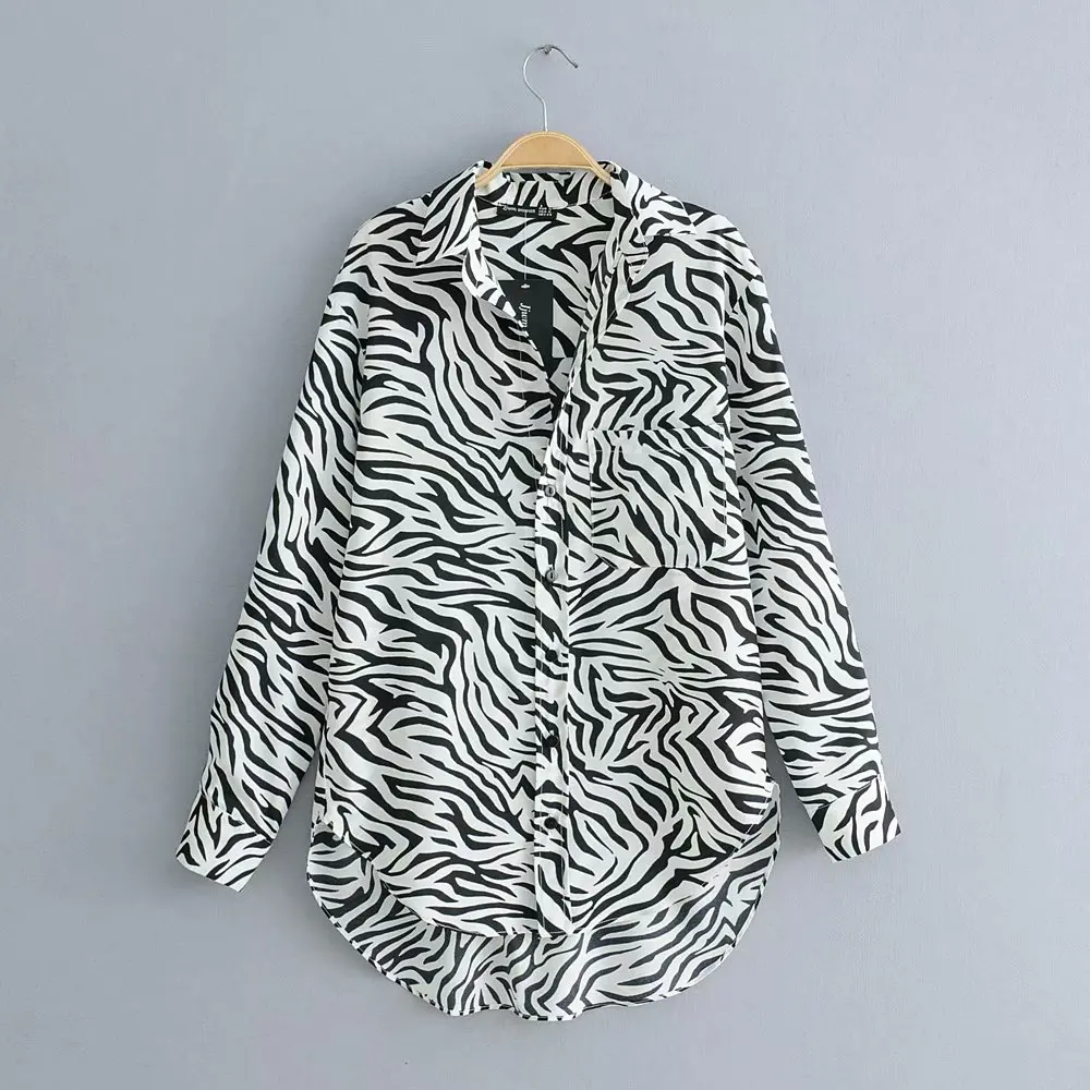 women vintage long sleeve zebra striped printing casual slim blouse shirts women business retro tops chic blusas mujer LS2943
women vintage long sleeve zebra striped printing casual slim blouse shirts women business retro tops chic blusas mujer LS2943