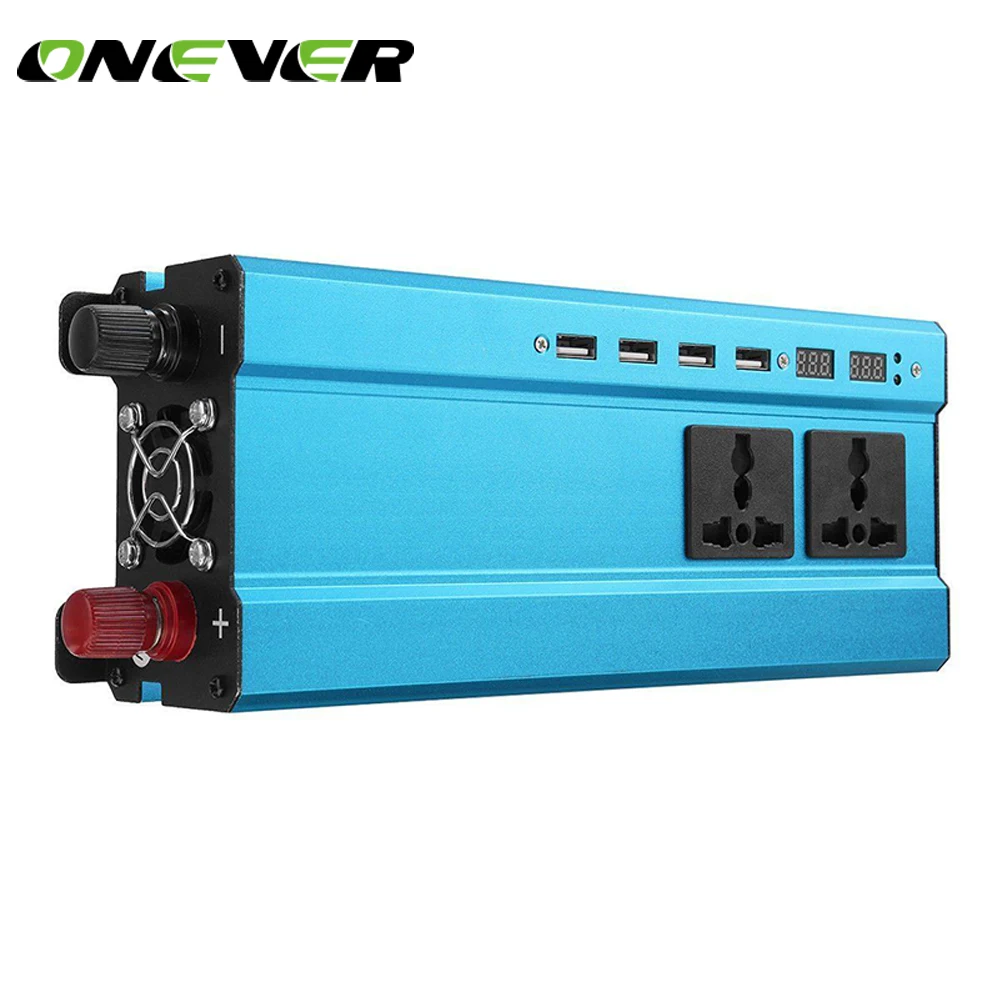 Onever 2000W Inverter Dual USB Car Inverter 12v 220v DC to AC Power Inverter Charger Vehicle Power USB charger Peak power 5000W
Onever 2000W Inverter Dual USB Car Inverter 12v 220v DC to AC Power Inverter Charger Vehicle Power USB charger Peak power 5000W