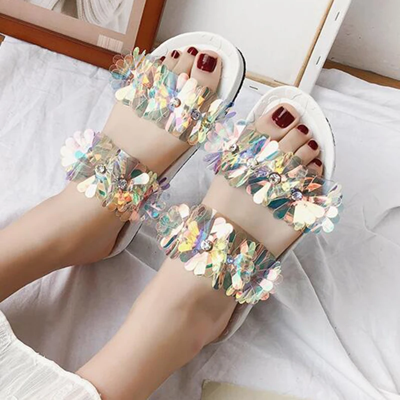 colorful transparent summer flat slippers sequins woman bohemia flower beach slides sandals rhinestones girl flip flops slippers
colorful transparent summer flat slippers sequins woman bohemia flower beach slides sandals rhinestones girl flip flops slippers