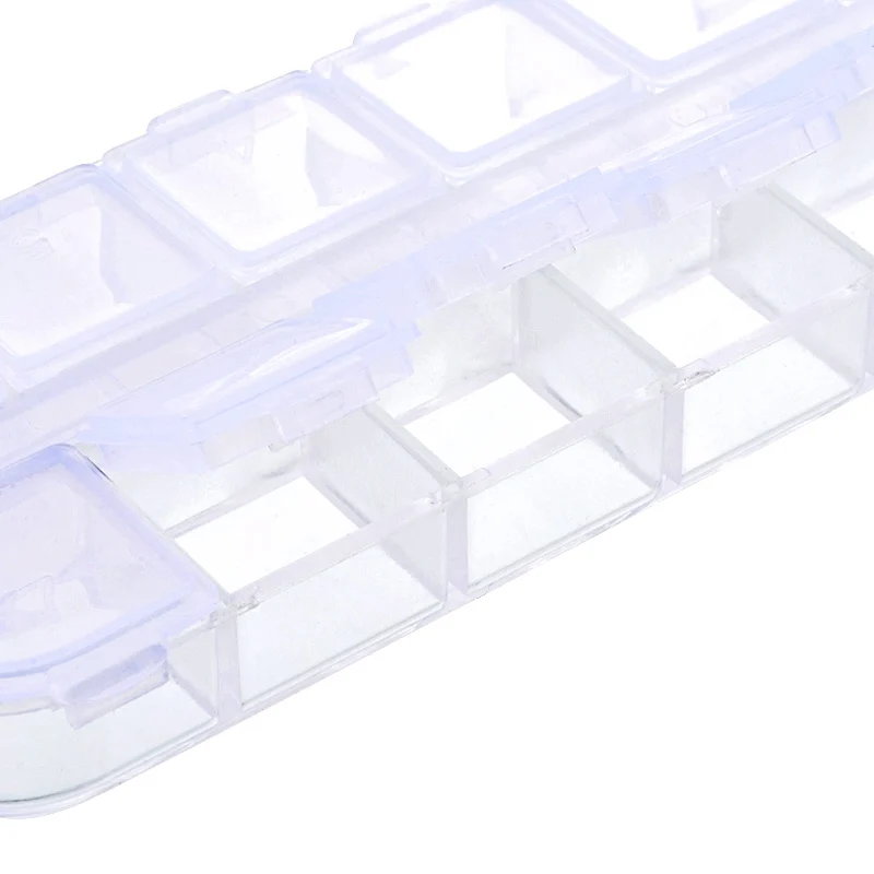 IVYSHION 12 Grids Portable Slot Tool Bead Display Box Container Jewelry Beads Storage Box Diamond Painting Accessories Organizer