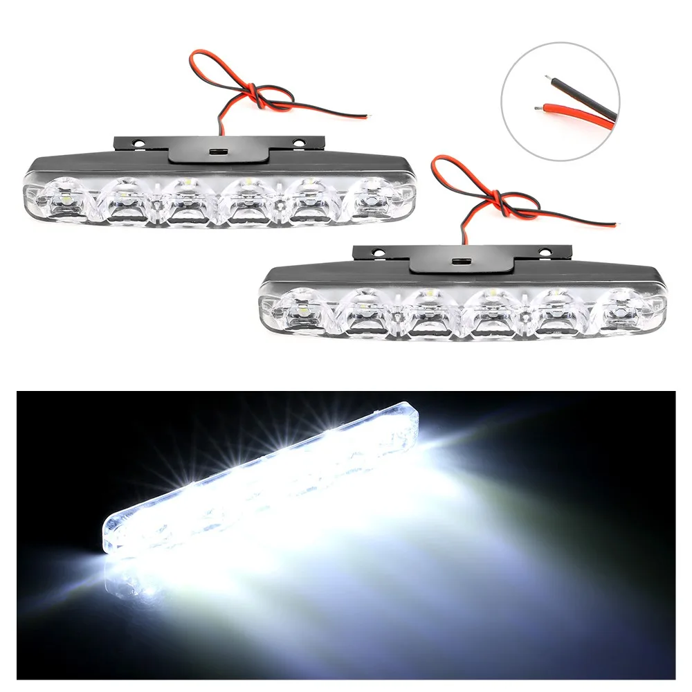 2Pcs 6 LEDs Car Daytime Running Lights Car-styling DRL Car Daytime Lamp Auto Fog Light Super Bright Waterproof DC 12V
2Pcs 6 LEDs Car Daytime Running Lights Car-styling DRL Car Daytime Lamp Auto Fog Light Super Bright Waterproof DC 12V