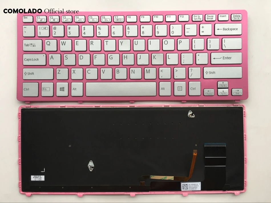US English Keyboard For SONY SVF14N Series pink frame silver with backlit keyboard US Layout
US English Keyboard For SONY SVF14N Series pink frame silver with backlit keyboard US Layout