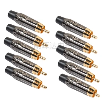 10pcs/lot RCA Male Welding Plug Adapter Zinc Alloy Shell Pearl Gray & Gold-Plated Conncetor
10pcs/lot RCA Male Welding Plug Adapter Zinc Alloy Shell Pearl Gray & Gold-Plated Conncetor