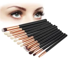 12 pcs Olho Lábios Escovar Escova Pro Sombra Delineador Sobrancelha Cosméticos Pincéis de Maquiagem Maquiagem Beleza Pincel de Maquiagem Kit de Ferramentas