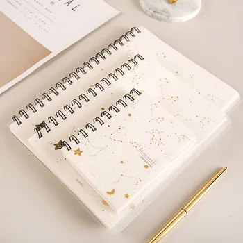 Simple Cute Style Star Separator Page Notebooks 64K 25K 18K Hot Stamping PP Coil Books Horizontal Line Diary Student Stationery
Simple Cute Style Star Separator Page Notebooks 64K 25K 18K Hot Stamping PP Coil Books Horizontal Line Diary Student Stationery