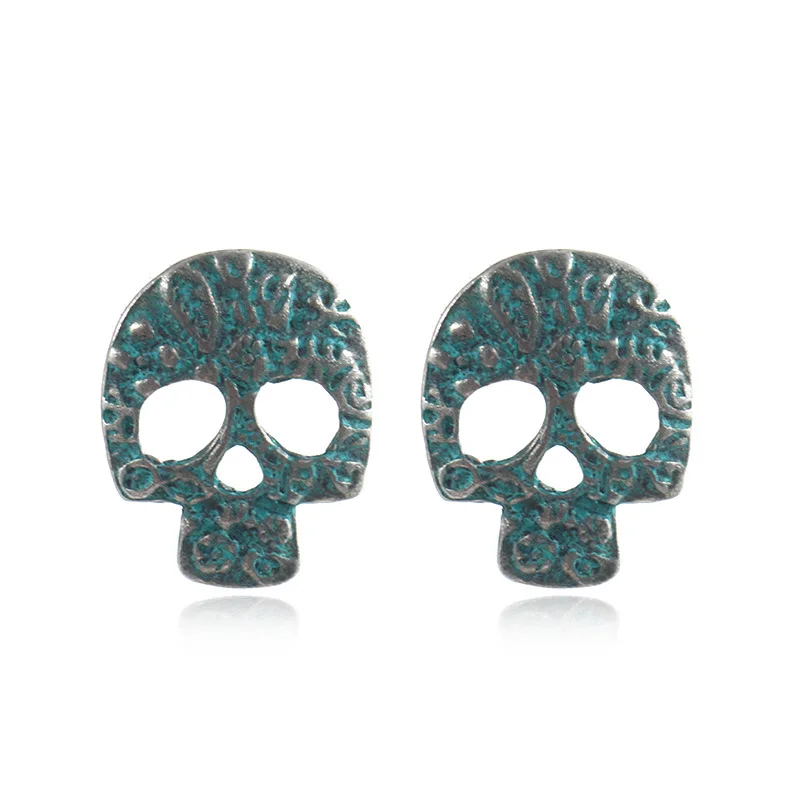 Fashion Vintage Punk Skull Stud Earring Silver Geometric Hollow Zinc Alloy Women's Earings Gothic Jewelry Aretes De Mujer
Fashion Vintage Punk Skull Stud Earring Silver Geometric Hollow Zinc Alloy Women's Earings Gothic Jewelry Aretes De Mujer