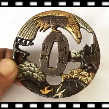 Nice Eagle Theme Japanese Samurai Sword Fitting katana Tsuba Guard Sword Copper Accessories Nice Metal Crafts
Nice Eagle Theme Japanese Samurai Sword Fitting katana Tsuba Guard Sword Copper Accessories Nice Metal Crafts