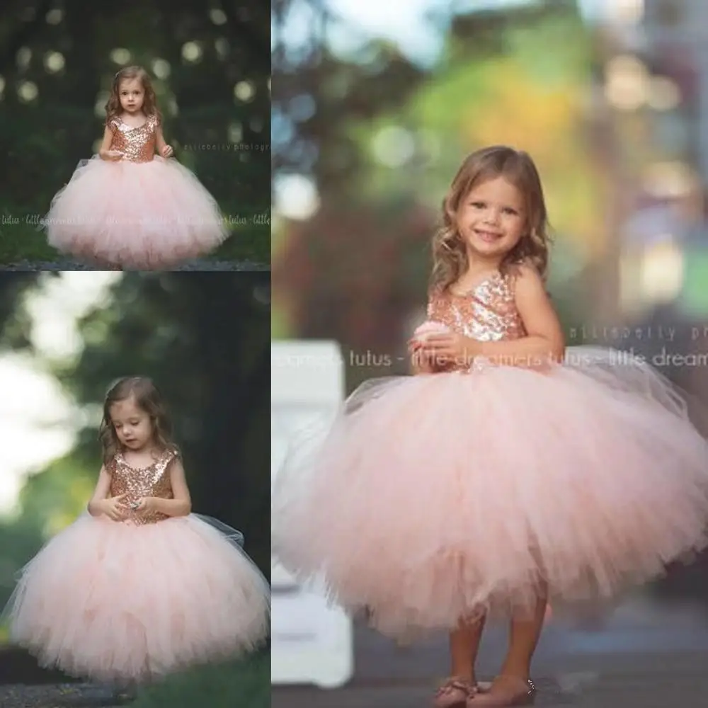 Rose Gold Sequins Blush Tutu Flower Girls Dresses 2019 Puffy Skirt Full length Little Toddler Infant Wedding Party Communion For
Rose Gold Sequins Blush Tutu Flower Girls Dresses 2019 Puffy Skirt Full length Little Toddler Infant Wedding Party Communion For