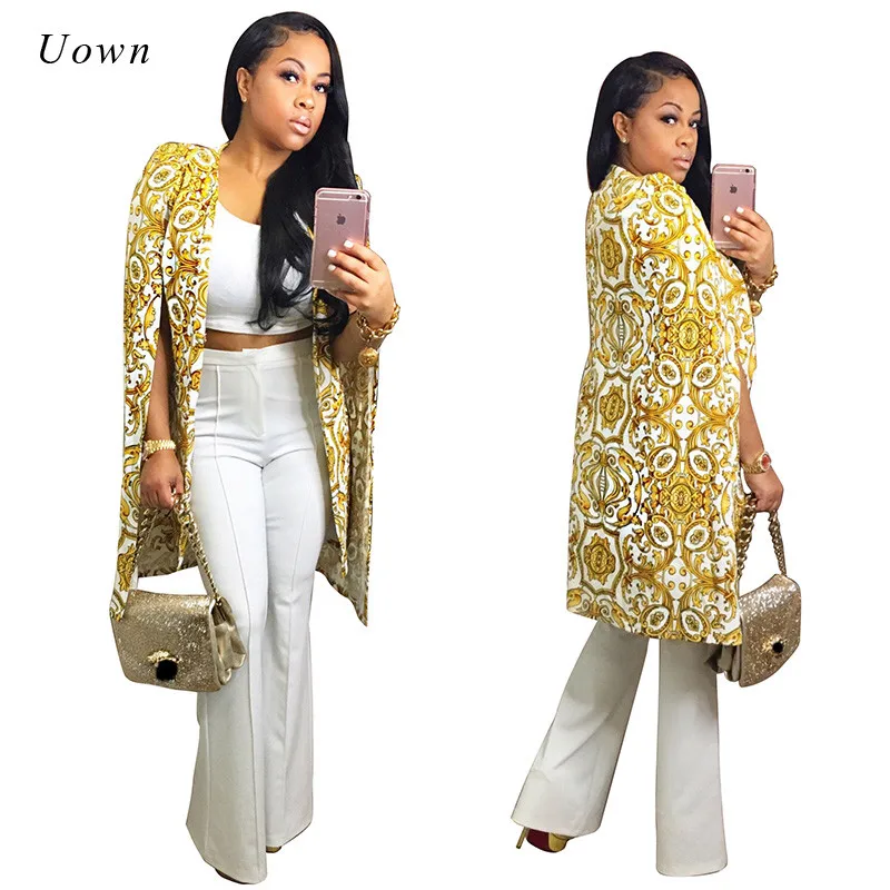 2018 Autumn Fashion Cape Trench Coat Women Long Duster Coats Printed Yellow Open Front Single Button Cloak Poncho Coat Outerwear
2018 Autumn Fashion Cape Trench Coat Women Long Duster Coats Printed Yellow Open Front Single Button Cloak Poncho Coat Outerwear