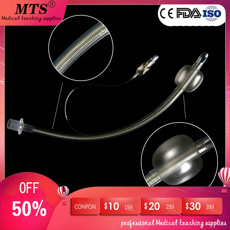 10pcs Medical Reinforced type PVC Endotracheal Intubation Airway Tube with Cuff to order please message size
10pcs Medical Reinforced type PVC Endotracheal Intubation Airway Tube with Cuff to order please message size