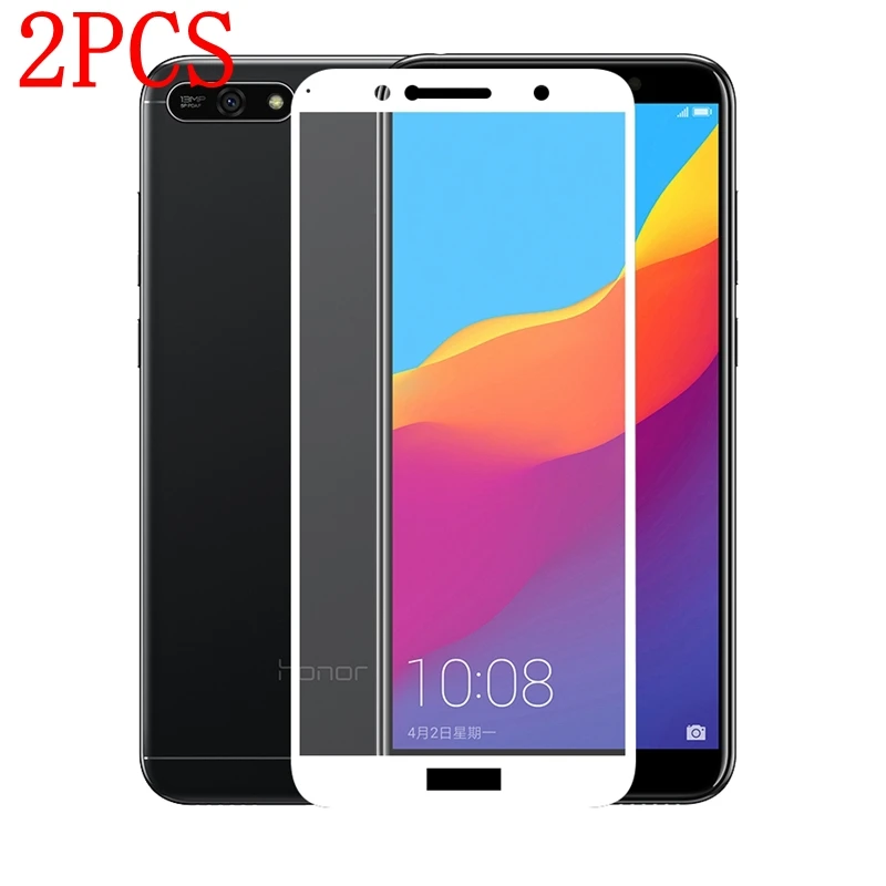 Закаленное 3D стекло для Huawei Honor 7A Pro 2 шт. полноэкранная Защитная пленка AUM
