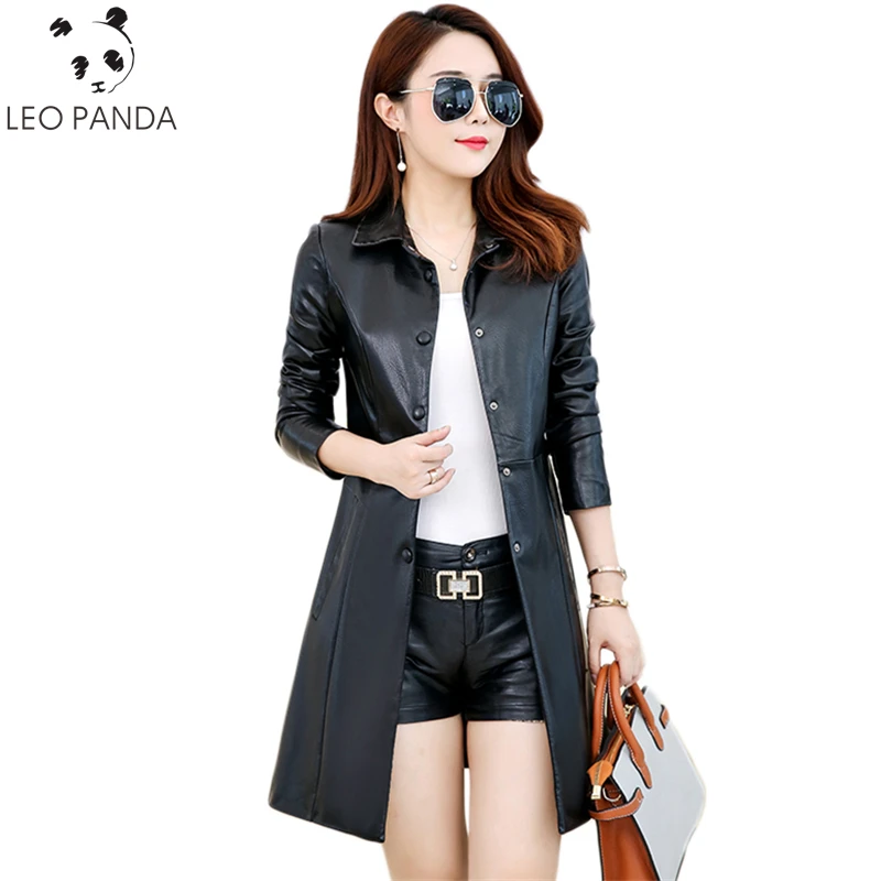 2019 Spring Autumn Leather Coat Women's Casual Long Slim Street Fashion Boutique Windbreaker Women Jacket Female Plus Size 5XL
2019 Spring Autumn Leather Coat Women's Casual Long Slim Street Fashion Boutique Windbreaker Women Jacket Female Plus Size 5XL