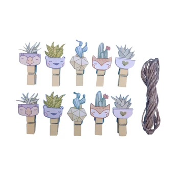 10Pack/LOT Kawaii Smiling Face Cactus Photo Clip New Year Hemp rope Wooden small Paper Clip Multifunction Clip Bag Clip
10Pack/LOT Kawaii Smiling Face Cactus Photo Clip New Year Hemp rope Wooden small Paper Clip Multifunction Clip Bag Clip