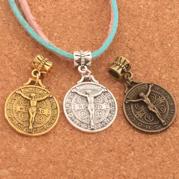 Saint Jesus Benedict Patron Medal Crucifix Cross Beads 50PCS zinc alloy Bronze Dangle Fit European Bracelets B1658
Saint Jesus Benedict Patron Medal Crucifix Cross Beads 50PCS zinc alloy Bronze Dangle Fit European Bracelets B1658