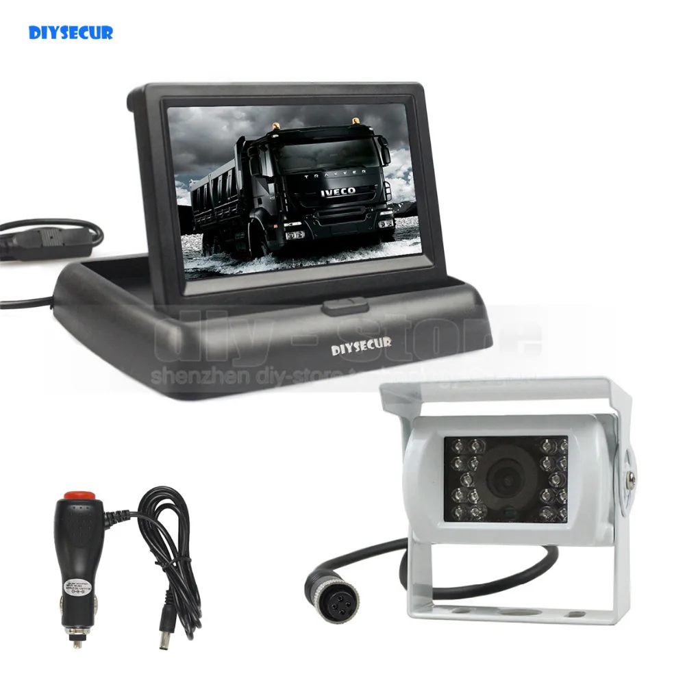 DIYSECUR DC12V-24V 4PIN 4.3inch Reverse Rear View Car Monitor Waterproof CCD Backup Night Vision Bus Truck Camera White
DIYSECUR DC12V-24V 4PIN 4.3inch Reverse Rear View Car Monitor Waterproof CCD Backup Night Vision Bus Truck Camera White