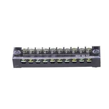 Dual Rows 10 Positions Screw Terminal Block Strip 600V 15A w Cover TB-1510 Barrier Terminal Block
Dual Rows 10 Positions Screw Terminal Block Strip 600V 15A w Cover TB-1510 Barrier Terminal Block