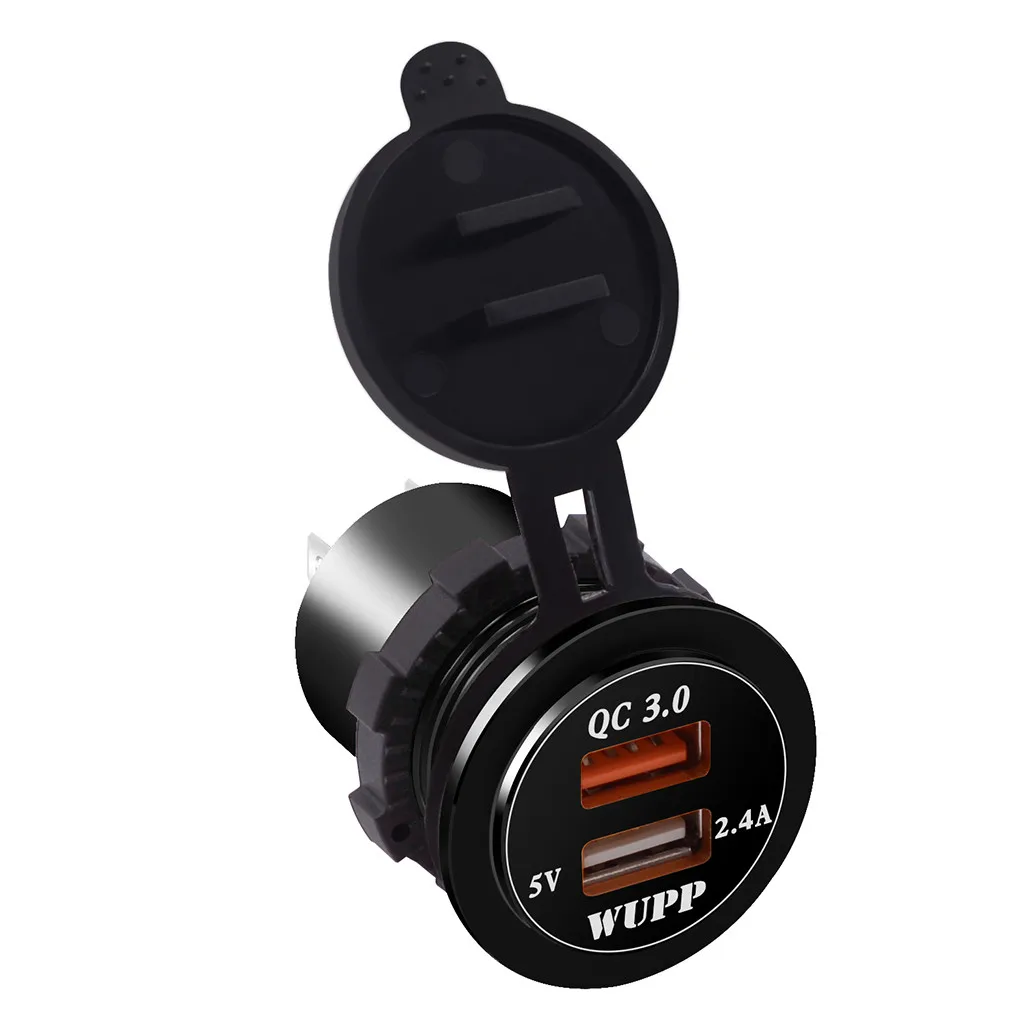 QC 3.0 Dual USB Charger Socket Voltmeter Quick Charge 3.0 Wire Waterproof for Car Motorcycle Mobile Phone Charger Fast QC #Y8
QC 3.0 Dual USB Charger Socket Voltmeter Quick Charge 3.0 Wire Waterproof for Car Motorcycle Mobile Phone Charger Fast QC #Y8