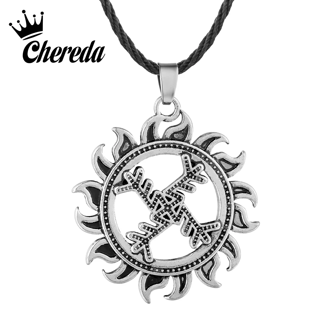 Chereda Swastika Whirling Log Necklace for Men Luck Symbol Life Viking Hollow Sun Pendants Necklaces Statement Jewelry
Chereda Swastika Whirling Log Necklace for Men Luck Symbol Life Viking Hollow Sun Pendants Necklaces Statement Jewelry