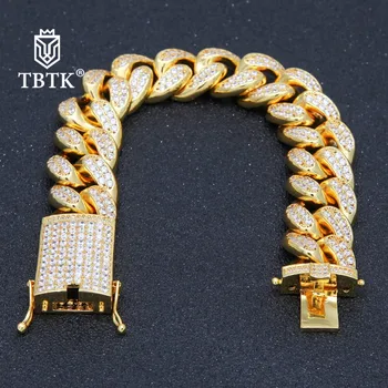 TBTK 20mm Width Cuban Link Bracelet Beautiful Geometric Shape Wrist Jewelry Box With Tongue Clasp Men's Fashion Punk Bracelet
TBTK 20mm Width Cuban Link Bracelet Beautiful Geometric Shape Wrist Jewelry Box With Tongue Clasp Men's Fashion Punk Bracelet