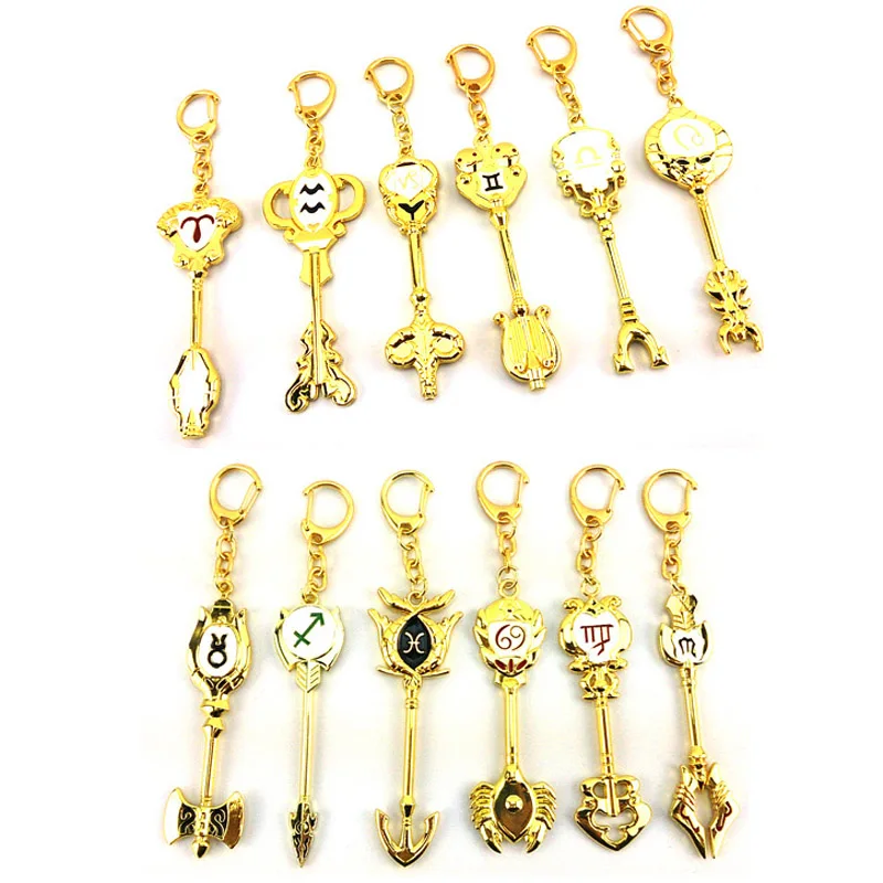 Anime Fairy Tail Lucy's Zodiac Magic Metal Keychain Sagittarius/Aries/Gemini Fairy Tail Cosplay Accessories
Anime Fairy Tail Lucy's Zodiac Magic Metal Keychain Sagittarius/Aries/Gemini Fairy Tail Cosplay Accessories
