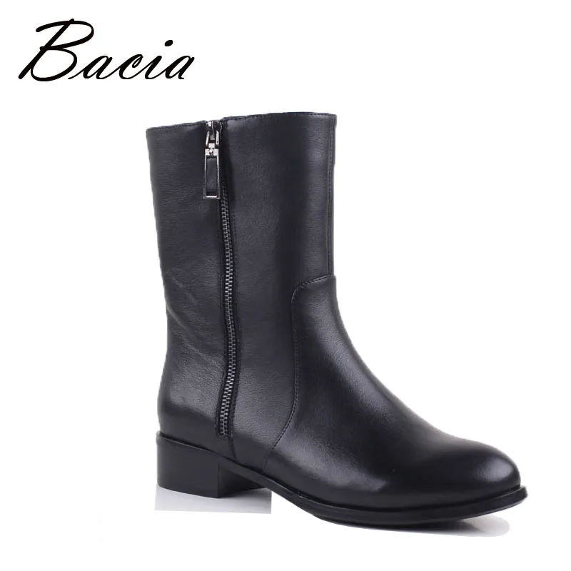 Bacia New Arrival Women Mid-calf Boots Genuine Leather Boots Quality Handmade Shoes Russion Size 36-40 Short Plush Boots VB068
Bacia New Arrival Women Mid-calf Boots Genuine Leather Boots Quality Handmade Shoes Russion Size 36-40 Short Plush Boots VB068