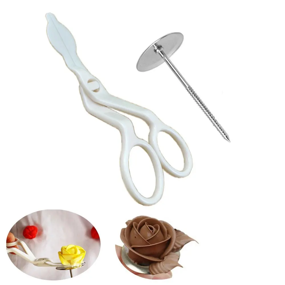 2pcs/set Stainless Steel Cake Flower Needle and Plastic Scissor Baking Cake Decorating Tools Nails Fondant Decor Flowers Lifter
2pcs/set Stainless Steel Cake Flower Needle and Plastic Scissor Baking Cake Decorating Tools Nails Fondant Decor Flowers Lifter