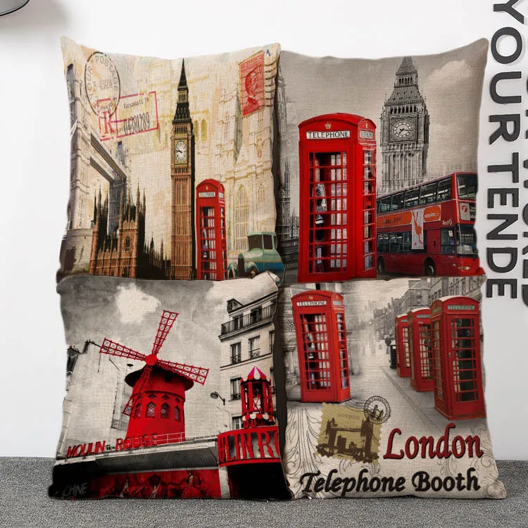 Modern Simple 45cm Cute Colorful London Telephone Booth Big Ben British America Cotton Linen Square Throw Pillow Case Soft Cover
Modern Simple 45cm Cute Colorful London Telephone Booth Big Ben British America Cotton Linen Square Throw Pillow Case Soft Cover