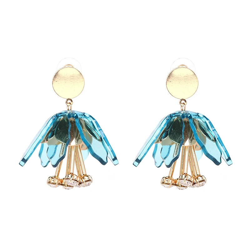 4 colors Good quality big design Women's fashion earrings crystal stud earring for women girls 2019
4 colors Good quality big design Women's fashion earrings crystal stud earring for women girls 2019