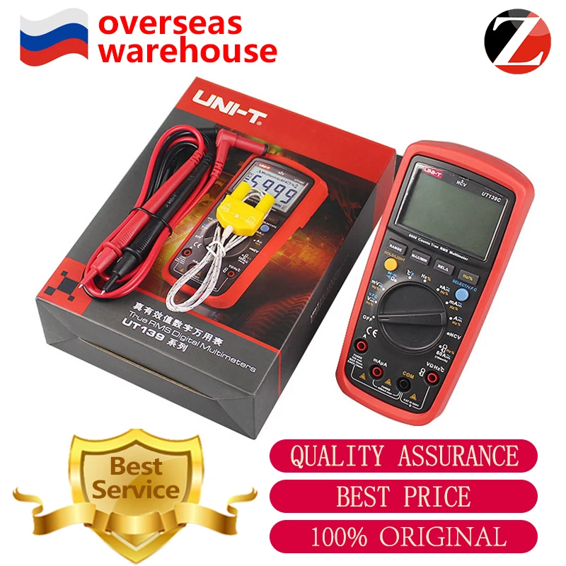 UNIT Digital Multimeter UNI-T UT139C True RMS Meter AC DC Voltmeter Resistance apacitor Tester Handheld 6000 Count Voltmeter
UNIT Digital Multimeter UNI-T UT139C True RMS Meter AC DC Voltmeter Resistance apacitor Tester Handheld 6000 Count Voltmeter