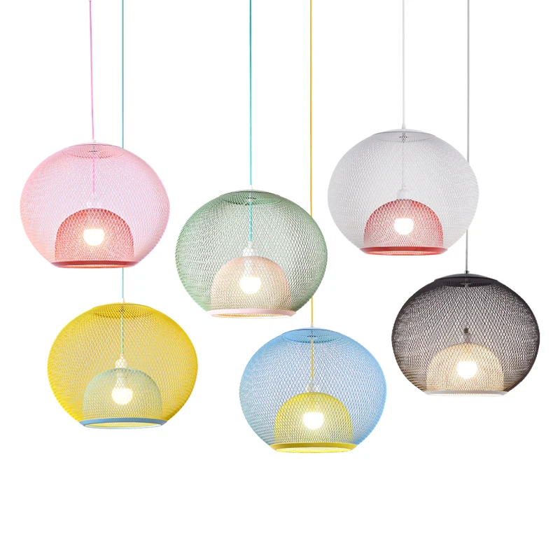 Macaron post modern brief pendant lights colorful metal net Double-deck lamp body children room study foyer decoration droplight
Macaron post modern brief pendant lights colorful metal net Double-deck lamp body children room study foyer decoration droplight