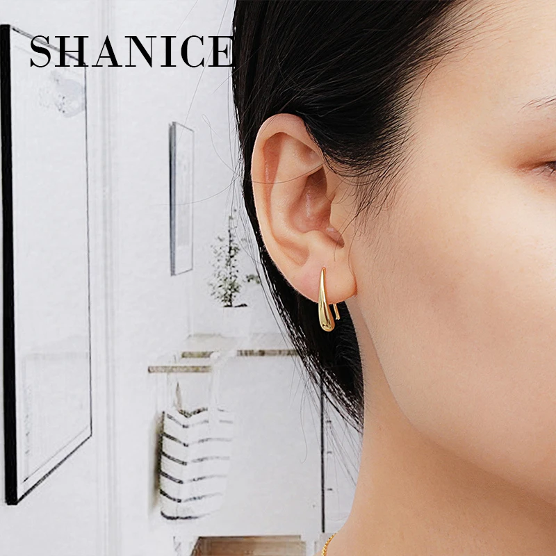 SHANICE 100% 925 Silver Minimal Personality Gold Color Drop Shape Stud Earrings Fine Jewelry For Women Party Jewelry brincos
SHANICE 100% 925 Silver Minimal Personality Gold Color Drop Shape Stud Earrings Fine Jewelry For Women Party Jewelry brincos