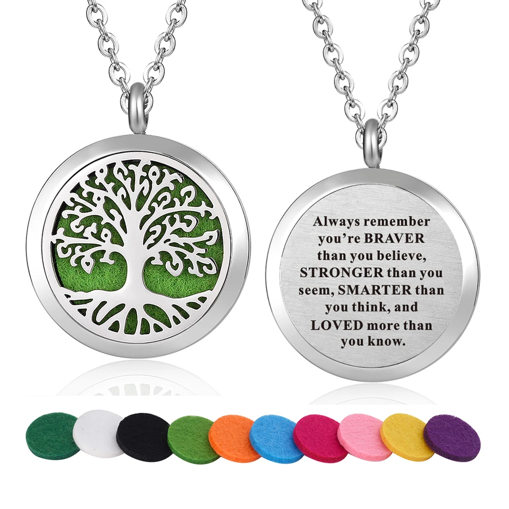 30mm Stainless Steel Tree of Life Design Perfume Locket Aroma Therapy Aromatherapy Essential Oil Diffuser Pendant Necklace
30mm Stainless Steel Tree of Life Design Perfume Locket Aroma Therapy Aromatherapy Essential Oil Diffuser Pendant Necklace