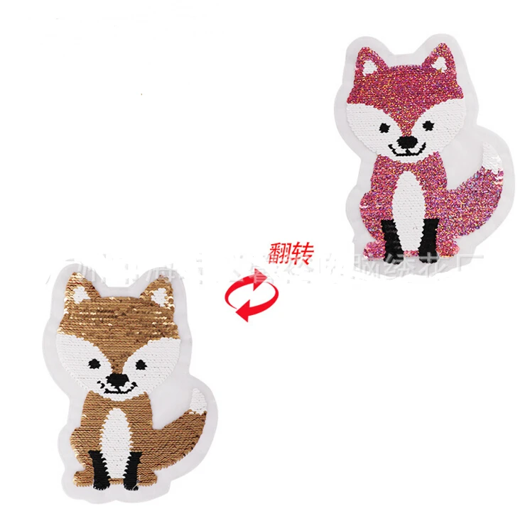 NEW Cartoon fox Reversible Change color Sequins Sew On Patches for clothes DIY Patch Applique Bag Clothing Coat Jeans Craft
NEW Cartoon fox Reversible Change color Sequins Sew On Patches for clothes DIY Patch Applique Bag Clothing Coat Jeans Craft