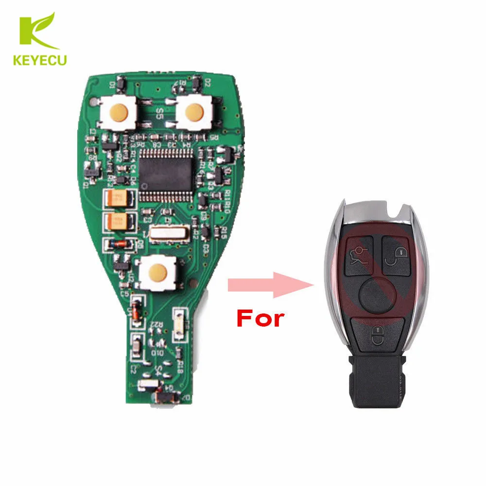 Дистанционная плата KEYECU NEC для Benz BGA Smart Key Fob 315 МГц/433 МГц (подходит открытия ключа