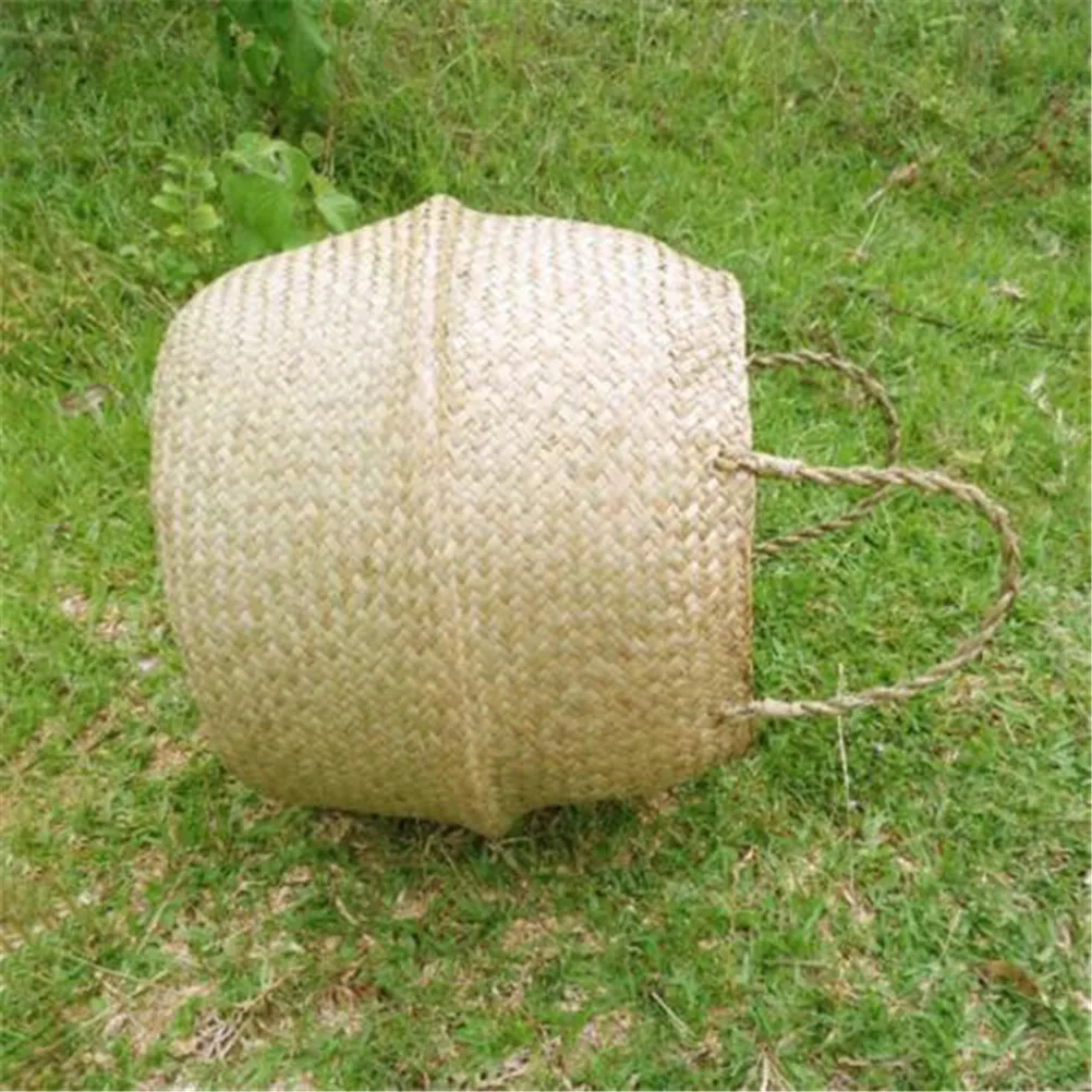 Household Foldable Natural Seagrass Woven Storage Pot Garden Flower Vase Hanging Basket With Handle Storage Bellied Basket
Household Foldable Natural Seagrass Woven Storage Pot Garden Flower Vase Hanging Basket With Handle Storage Bellied Basket