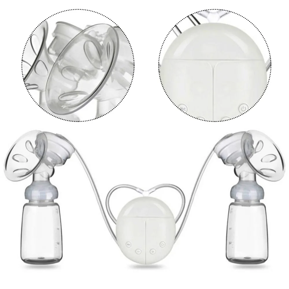 Double Electric Breast Pumps Powerful Nipple Suction USB Electric Breast Pump with Baby Milk bottle Cold Heat Pad Nipple
Double Electric Breast Pumps Powerful Nipple Suction USB Electric Breast Pump with Baby Milk bottle Cold Heat Pad Nipple