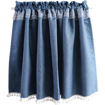 Nordic Polyester Cotton Short Curtain Dark Blue and Small Ball Half Curtain Curtain Kitchen Curtain Dropshipping
Nordic Polyester Cotton Short Curtain Dark Blue and Small Ball Half Curtain Curtain Kitchen Curtain Dropshipping