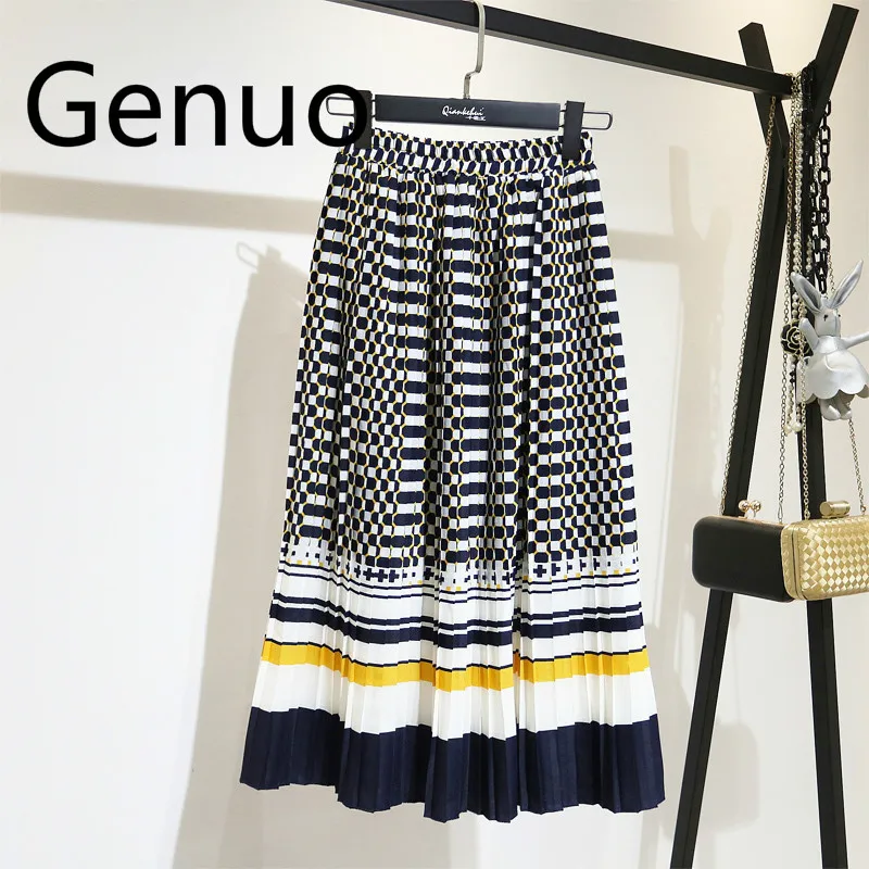 2019 spring Fashion New Black White Dot Contrast Color Pleated Elastic High Waist Skirt All-match Female's Bottoms
2019 spring Fashion New Black White Dot Contrast Color Pleated Elastic High Waist Skirt All-match Female's Bottoms