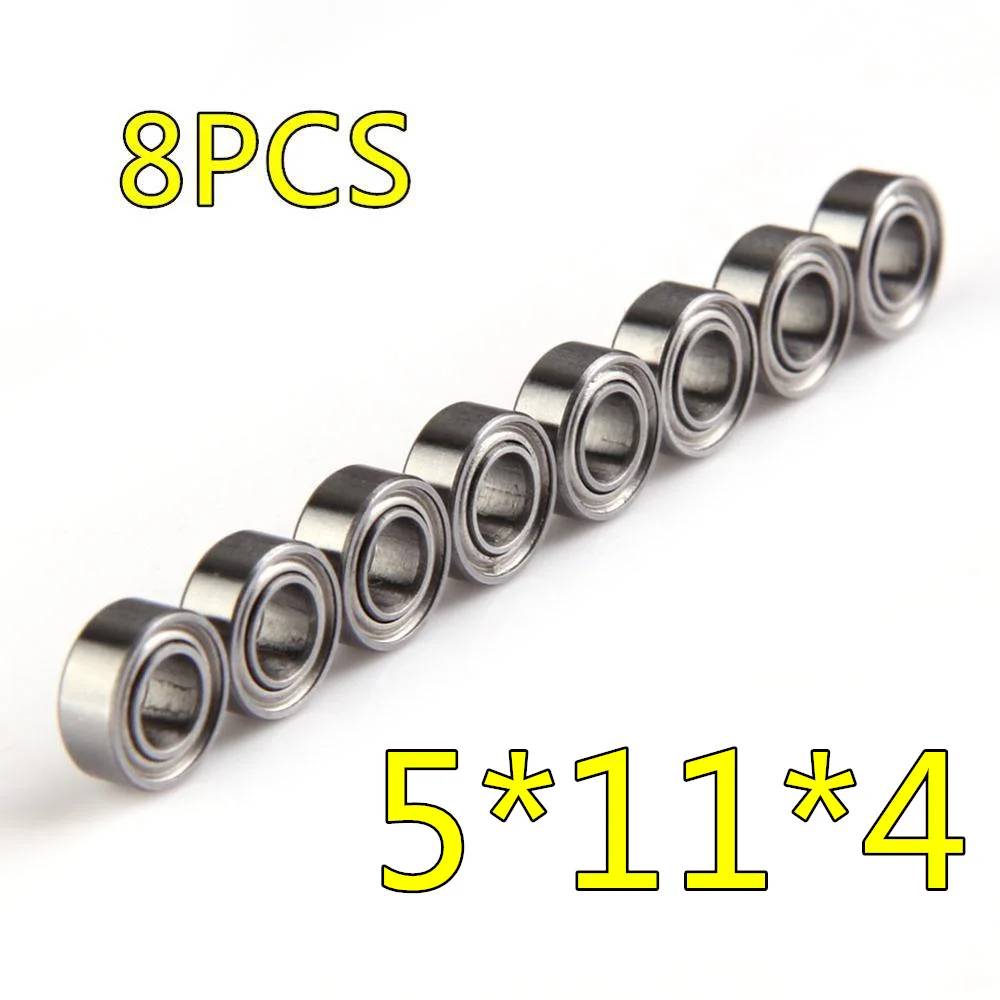 8Pcs Ball Bearings 5*11*4mm For RC Cars 1/8 1/10 Remote Control Buggy Monster Traxxas HPI Associated Axial HOBAO Redcat HSP
8Pcs Ball Bearings 5*11*4mm For RC Cars 1/8 1/10 Remote Control Buggy Monster Traxxas HPI Associated Axial HOBAO Redcat HSP