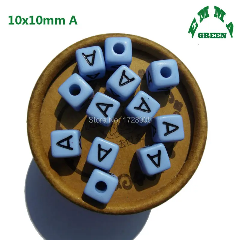 

Letter Beads perles pour la fabrication de bijoux 10mm 550pcs Acrylic blue Alphabet Beads Deco Decoden beads for jewelry making
