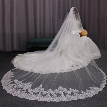 High Quality 3 Meters Long Wedding Veils 2 Layers Bling Sequins Lace Edge Cathedral Bridal Veil with Comb Velo De Novia
High Quality 3 Meters Long Wedding Veils 2 Layers Bling Sequins Lace Edge Cathedral Bridal Veil with Comb Velo De Novia