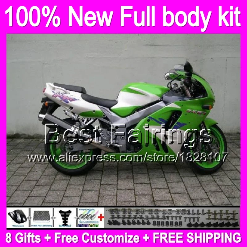 Fairing For KAWASAKI NINJA Green white ZX-9R 94-97 94 95 96 97 B26 ZX 9R 9 R ZX9R Glossy green 1994 1995 1996 1997 +decal Body
Fairing For KAWASAKI NINJA Green white ZX-9R 94-97 94 95 96 97 B26 ZX 9R 9 R ZX9R Glossy green 1994 1995 1996 1997 +decal Body