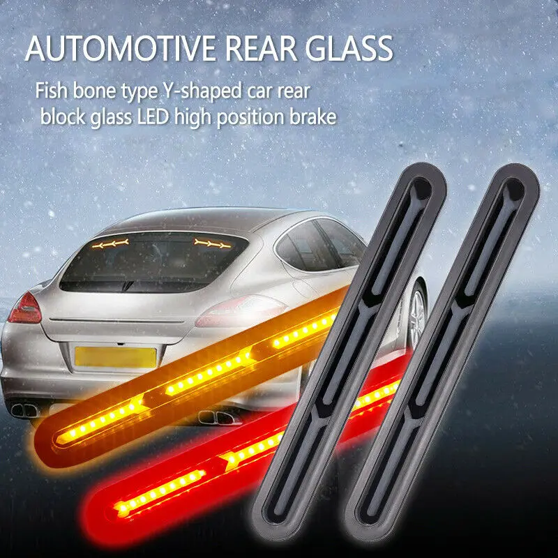 Fuleem 2PCS Universal Moto Car Flow LED High Brake Strip Turn Signal Light Bar Indicator Lamp Red Yellow 12V Waterproof
Fuleem 2PCS Universal Moto Car Flow LED High Brake Strip Turn Signal Light Bar Indicator Lamp Red Yellow 12V Waterproof