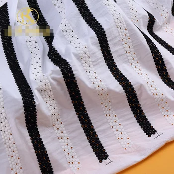 Embroidered cotton lace fabric
Embroidered cotton lace fabric