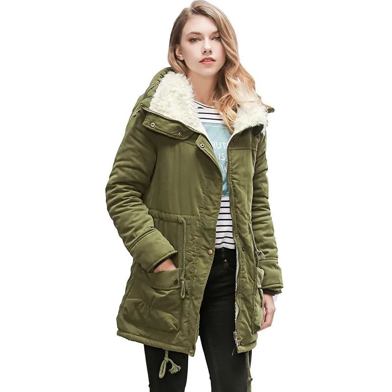 Winter Women Jacket Parkas Plus Velvet Slim Cotton Winter Long Coat Plus Size Hooded Jacket Casaco Feminino Candy Colors
Winter Women Jacket Parkas Plus Velvet Slim Cotton Winter Long Coat Plus Size Hooded Jacket Casaco Feminino Candy Colors