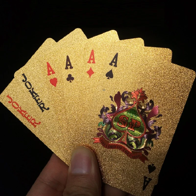 Free Shipping Golden Playing Cards Deck Gold Foil Poker Magic Card Durable Waterproof Cards Close-up Street Magic Tricks Kid Toy
Free Shipping Golden Playing Cards Deck Gold Foil Poker Magic Card Durable Waterproof Cards Close-up Street Magic Tricks Kid Toy