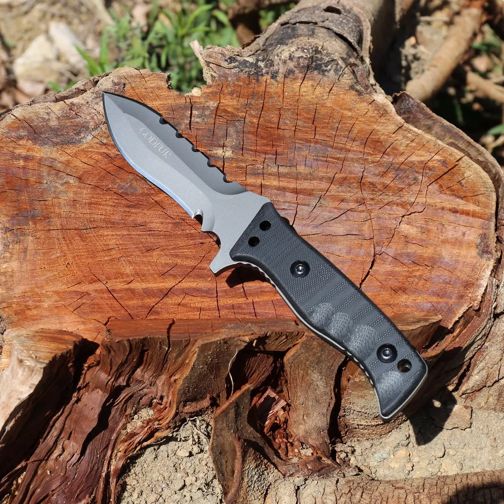GODFUR Outdoor Fixed knifeTitanium Surface Blade Diving Camping Hunting Survival EDC Tool Carry Life-Saving Multifunction Knives
GODFUR Outdoor Fixed knifeTitanium Surface Blade Diving Camping Hunting Survival EDC Tool Carry Life-Saving Multifunction Knives